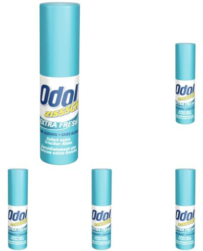 Mundspray - Odol Extra Fresh, 15ml, Mundspray ohne Treibgas, Sofort extra frischer Atem, für eine starke Mundhygiene, Alkoholfrei (Packung mit 5)