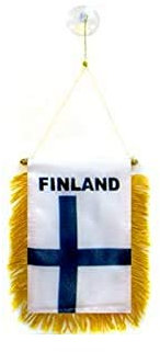AZ FLAG - Wimpel Finnland - 15x10 cm - Finnische Mini Flagge 10 x 15 Cm - Auto Pennant Spezielle Auto