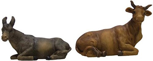 Unbekannt Krippenfiguren Ochs und Esel 2tlg. geeignet für 19cm Figuren
