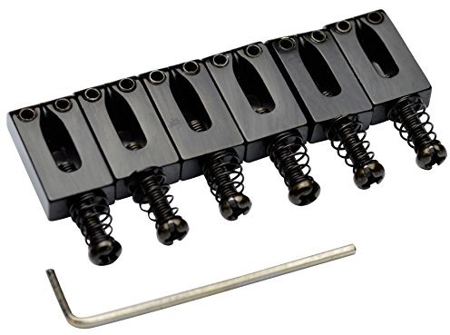 Stratocaster Compatible 10.8mm Bridge Saddles Pack of 6 - Black