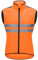 WOSAWE Homme Bicyclette Gilet Respirant Sans Manches Veste Réfléchissante Haute Visibilité Pour La Course et Le Cyclisme (Orange L)