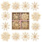 com-four® 12x Strohsterne im Mix-Set - Christbaum-Schmuck - Stroh-Anhänger für den Weihnachtsbaum - natürlicher Christbaum-Behang - Weihnachtsdekoration - Ø 11 cm
