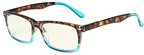 Eyekepper UV Schutz Brille Computer Leser Männer Frauen (Schildkröte - Blau, 0.00)