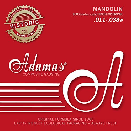 Adamas String Set for Mandolin Historic Reissue Med.-Light .011 Phosphor Bronze ball-end