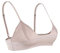 SilRiver Womens Silk Satin Triangle Bralette U-Shaped Bra Delicate Brassiere (for A-C Cups)
