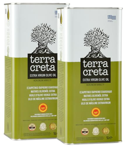 Terra Creta Olivenöl 2x 5,0l Kanister P.D.O. Kolymvari | Extra natives Olivenöl von Kreta | + 20ml Jassas Olivenöl