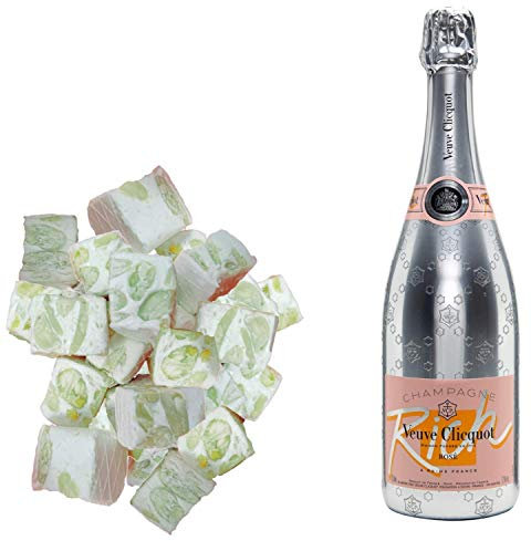 Sortiment Champagner Veuve Clicquot - Reichhaltiger Rosé & 150 g zarte weiße Nougadets - Jonquier Deux Frères