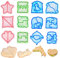 Juego de 12 cortadores de galletas, molde de sándwich, cortadores de galletas, cortador de galletas, herramientas de bricolaje para hornear, en varias formas lindas