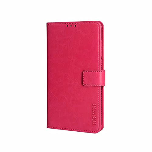 Custodia Coque per Wiko Power U30, TPU + Custodia a Portafoglio con Slot per schede Antiurto per Flip Folio Protettivo Wiko Power U30-Rosa