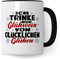 Tasse mit Spruch: Glühwein von glücklichen Glühen Geschenk Weihnachten Winter Glühwein-Becher Geschenkidee Punsch lustig