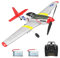 VOLANTEXRC P51D 2,4 GHz RC-Flugzeug mit 2 Batterien - RC Plane 4-Kanal RTF Modellflugzeug für Anfänger, Kinder und Erwachsene