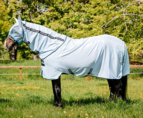 Horseware Amigo Bug Rug 115cm Azure Blue/Black White & Blue, 115cm