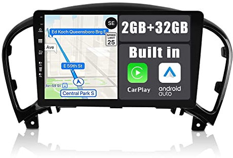 YUNTX Android 14 Radio con navigazione per Nissan Juke J15 (2010-2019)/YF15 Infiniti ESQ (2011-2017): [ Integrato CarPlay/Android Auto/DSP/GPS]-9 Touch screen-DAB/Bluetooth 5.0/WiFi/2 Din/ 2G+32G/USB