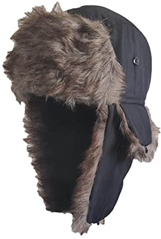 Hut Damen Winter Radfahren Warm Winter Winddicht Gehörschutz Kappen Kältefest Windschutzscheibe Hut Baumwolle Lei Feng Hut Männer Custom Trapper Hut, Schwarz , Einheitsgröße