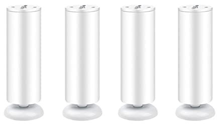EXENXA Pieds de Meubles, Pieds de Meubles réglables, 4 Pieds de Meubles réglables, Pieds de canapé en Acier Inoxydable, Pieds de Meuble TV (Blanc 20 cm)