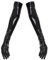 SEAUR Pu Leder Handschuhe Damen Lange Sexy Wet Look Katzenfrauen Tanzhandschuh Cosplay Finger Handschuhe