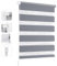 Sekey Doppelrollo Klemmfix ohne Bohren für Fenster, Doppelrollo 50 cm breit, Duo Rollo Jalousie Sonnenschutz, 50x100cm, Grau