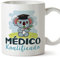 MUGFFINS Tazas para MÉDICO hombre - En Español - Koalificado/koalificada - 11 oz / 330 ml - Regalo original y divertido