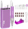 Kredioo 350000RPM Nail Drill, Electric Rechargeable PolyFile, Low Heat Salon Quality E File for Acrylic, Gel, Beginners - Purple