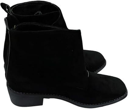 kosopse Stivali da cowboy PU da uomo rosso, tinta unita, stivali da cowboy da donna con tacco medio, tacco grosso, stivali da cowboy da uomo rosso, Nero , 42 EU