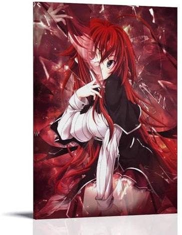 ENILSA High School DxD Rias Gremory Poster Dekorative Malerei Leinwand Wandkunst Wohnzimmer Poster Schlafzimmer Malerei,Wandkunst Bilddruck Moderne Familienzimmer Dekor 12x18inch(30x45cm)