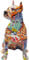 Kare Design Deko Figur Graffiti Dog, Mehrfarbig, Deko Objekt, Hund Motiv, bunt, 41x34x21 cm (H/B/T)