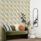 Selbstklebende Tapete Türkis Lila Orange Strukturtapete Wandtattoo Schlafzimmer Tapete Selbstklebend Vliestapete Wallpaper for Living Room Tapeten Leicht zu Entfernen Wandschutzfolie 40x100cm