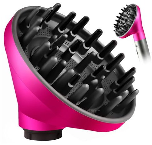 Fixbetter Diffusordüse für Dyson Airwrap Styler Aufsätze, Diffusordüse für Dyson Airwrap HS05 HS01, umwandelbar für Dyson Airwrap Styler in Haartrockner (Rose Rot)