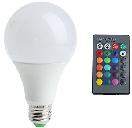 X-Institute E27 LED RGB Lampe Strahler Glühbirne 20 W Fernbedienung 16 Farben ABS