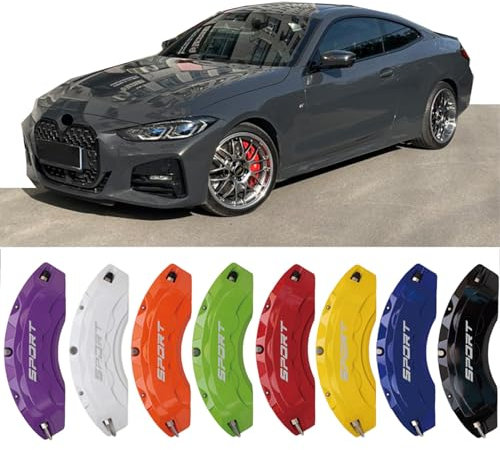 4pc Brake Caliper Covers Compatible Front Rear for BMW 4 SERIES Accessories (Orange)