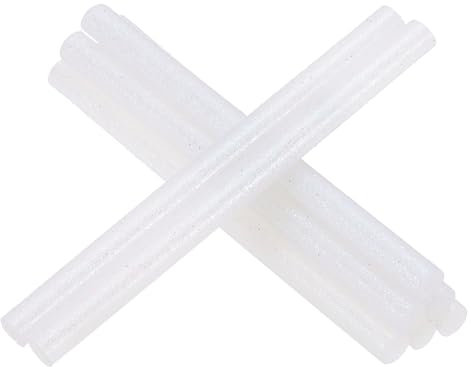 PATIKIL 4x0.27 Inch Glitter Hot Glue Sticks, 8 Pcs Hot Glue Gun Sticks Mini Hot Melt Adhesive Glue Stick for DIY Art Craft Repairs Festival Decoration, White and Colorful