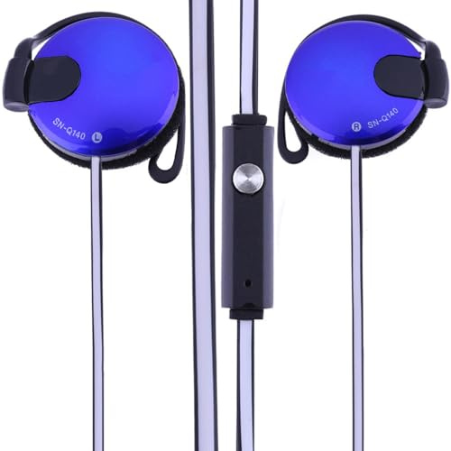 Wired Clip On Earbuds - 3.5mm On-Ear Earbuds, Clip On Earbuds for Running | Comfortable Over Ear Earbuds, 3.5mm Mobile Phones for Women Men, Running