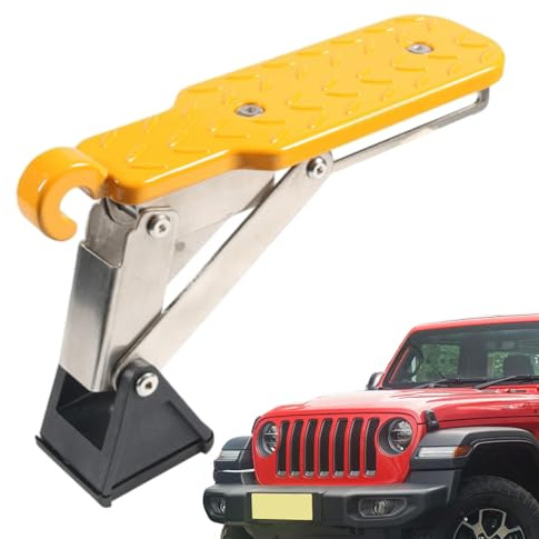 Door Step for Car Roof Access - Folding Car Hook, Roof Lock Pedal, Aluminium Alloy Locking Step, Adjustable Ladder, Roof Rack Support Tool for SUVs, Trucks