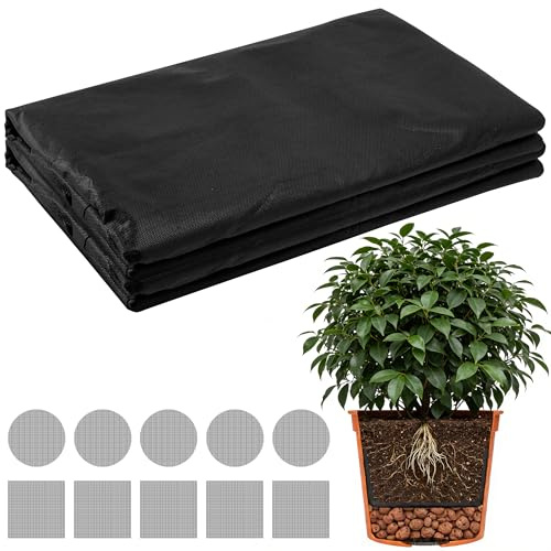 GIONAR - Filtro no tejido filtrante para macetas de flores, 2 m x 5 m, recortable, no tejido para macetas de plantas con rejilla de drenaje, 50 g/m², jardinera, antimalezas, no tejido de drenaje