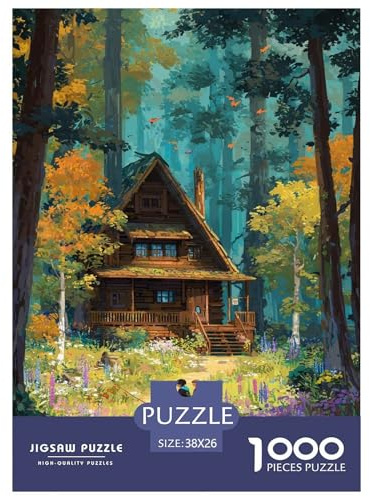 Holzkabine Puzzles 1000 Teile Schwer Puzzle Spielzeug Lernspiel Impossible interessant Herausforderung Spielzeug Für Erwachsene Und Kinder in Bewährter 38x26cm/1000pcs