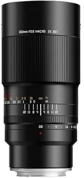 Lens， Compatible for Sony E Mount 100mm F2.8 2X Macro Lens(EF)
