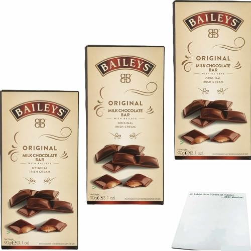 usy Bundle für Baileys Chocolate Truffle Bar 3er Pack (3x90g Tafel) + usy Block