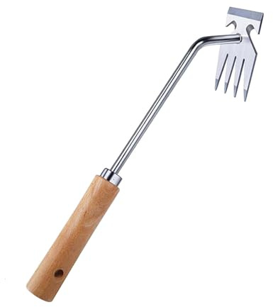 Colcolo Zappa E Coltivatore, Rastrello da Giardino, Robusto Diserbante, Attrezzi Manuali, Zappa a Mano, Motozappa per Scavare, Coltivare, Trinceare E Tirare F