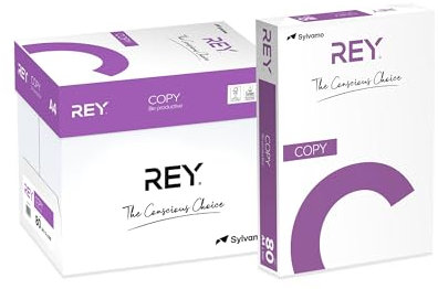Rey Kopierpapier, A4, 80 g/m², Weiß, Pack of 5 x 500 Blatt