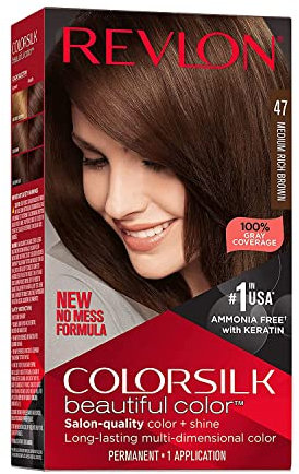 Revlon Colorsilk Beautiful Color Medium Rich Brown 47 1 Application (Chemische Haarfärbungen)