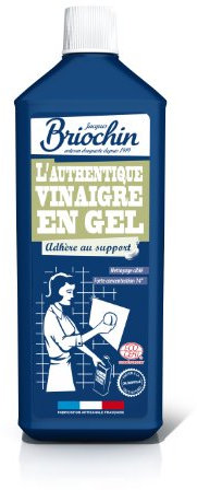 Jacques Briochin Vinaigre Ménager en Gel 750 ml Forte Concentration 14° Parfum Menthe - Lot de 2 Flacons de Vinaigre de Ménage Multi Surfaces avec Bec Orienté Spécial WC - ECOCERT, Fabriqué en France