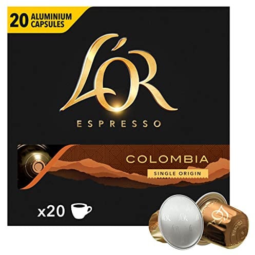 L'OR Origins Colombia Coffee Pods x20 (Pack of 10, Total 200 Capsules)