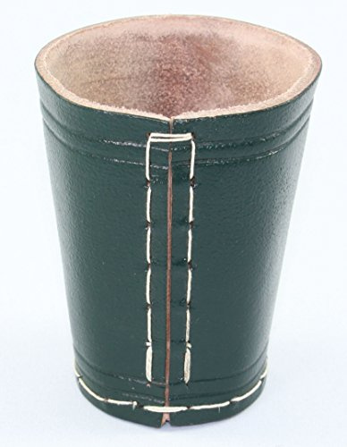 Würfelbecher, Leder, dunkelgrün