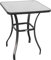 Outsunny Square Garden Table, Outdoor Coffee Table with Tempered Glass Top, Bar Bistro Dining Table, Metal Frame for Patio, Balcony, 68.5 x 68.5 x 84cm