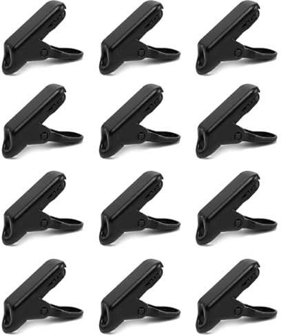 TRIWONDER Tarp Clips Camping Tent Clips Small Awning Clips Tarp Clamps Lock Grip Guy Rope Clips Grab Grips for Tent Tarpaulins (Mini Clips - 12 Pcs)