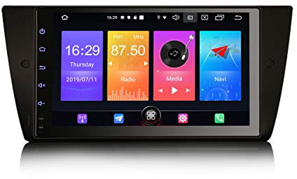 Erisin Android 10.0 9 Autoradio für BMW 3 Series E90 E91 E92 E93 Unterstützt DAB+ Navi Carplay Android Auto Bluetooth WiFi A2DP RDS FM/AM DVB-T2 OBD TPMS MT8321A 2GB RAM+16GB ROM