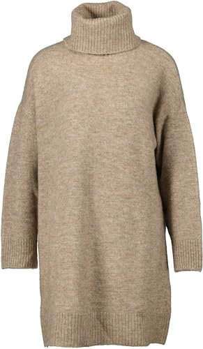 Mango Damen Strickkleid 'Taldora' Taupe, Gr. M, Rollkragen