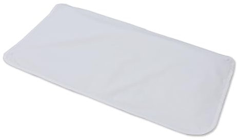 PuckDaddy Frotteeauflage für Wickelbrett 75 x 41 cm, Wickeltischauflage mit Druckknöpfen für Wickelkommoden, weiß