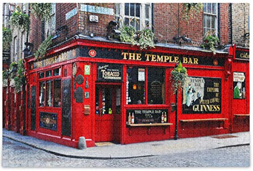 Oarencol Dublin Ireland Temple Bar Landscape Jigsaw Puzzle 1000 Pieces Puzzles for Adults Kids DIY Gifts