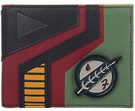 Classic Sci-Fi Series Bounty Hunter Fett Family Crest Logo Bi-Fold Wallet